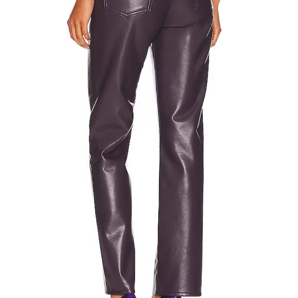 AGOLDE Recycled Leather 90's Pinch Waist in Bleu - Picture 2 of 5